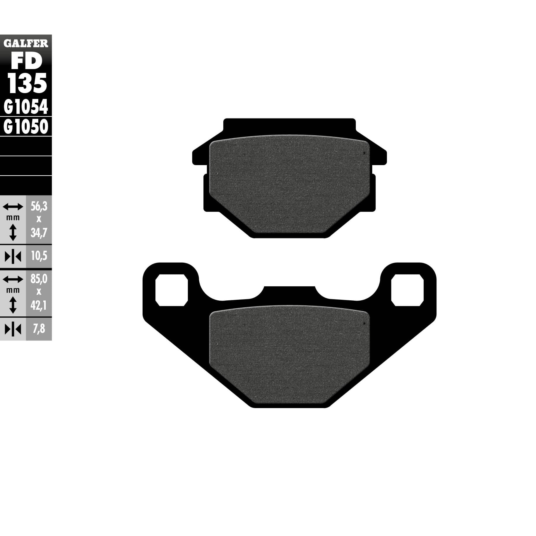 Предни/Задни мото накладки Galfer SEMI METAL FD135G1054
