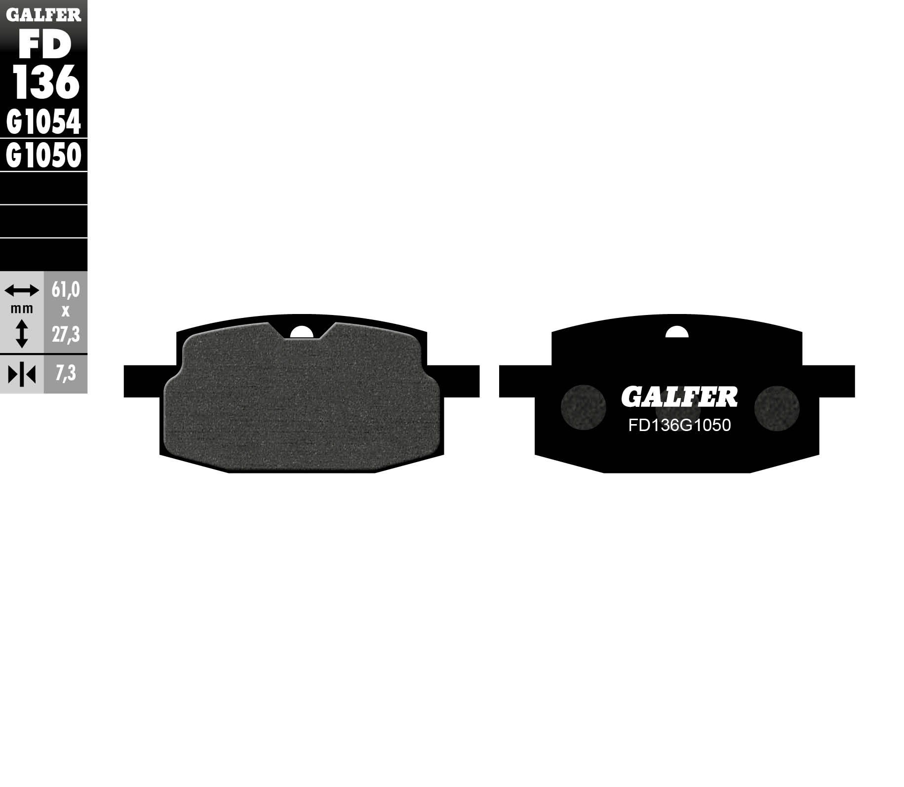 Предни мото накладки Galfer SCOOTER FD136G1050
