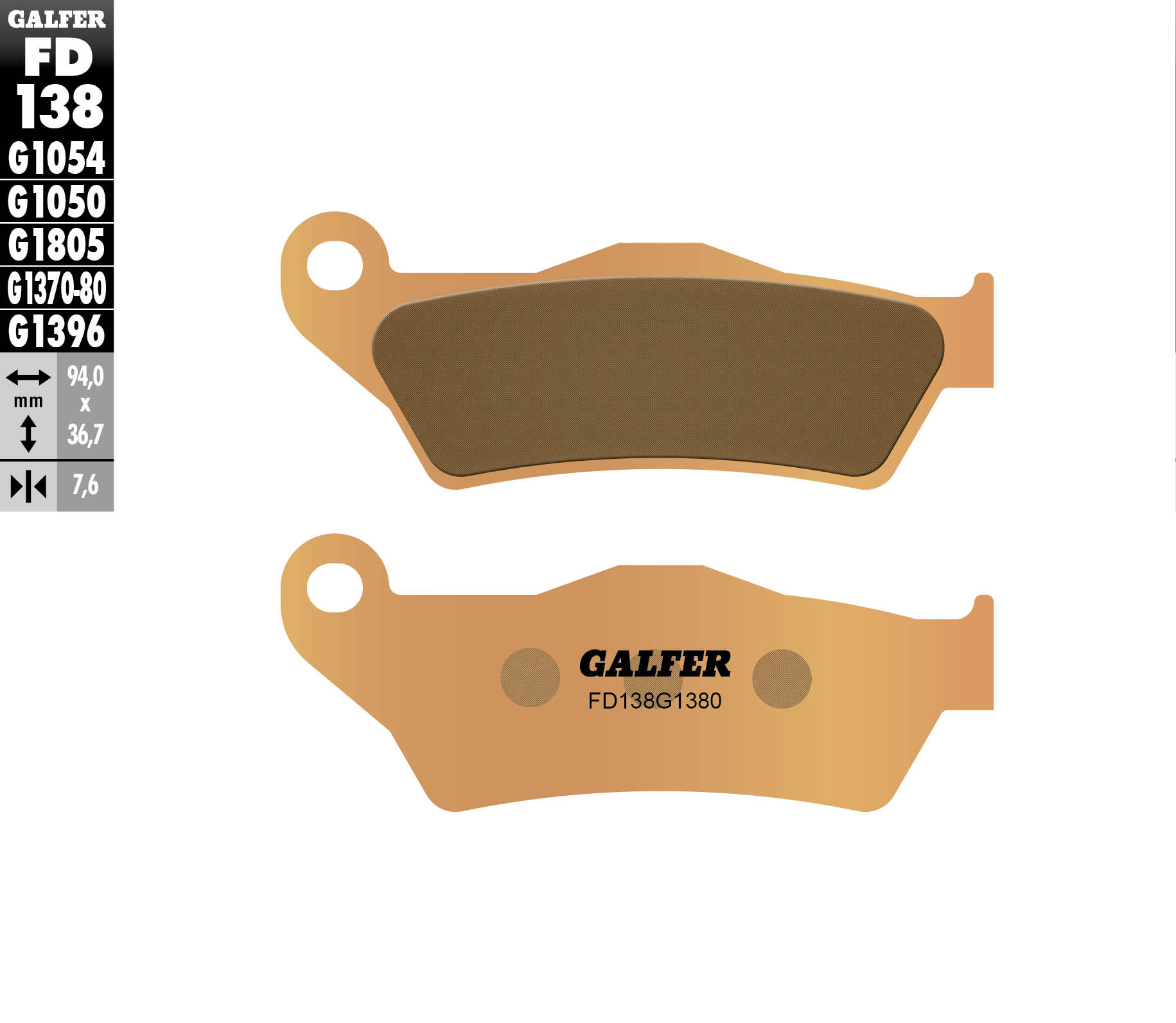 Предни/Задни мото накладки Galfer SINTERED SCOOTER FD138G1380