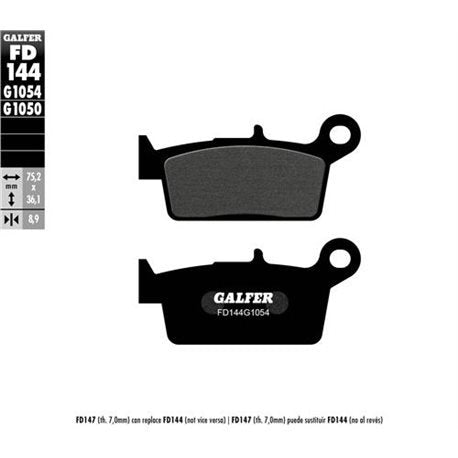 Предни/Задни мото накладки Galfer SEMI METAL FD144G1054