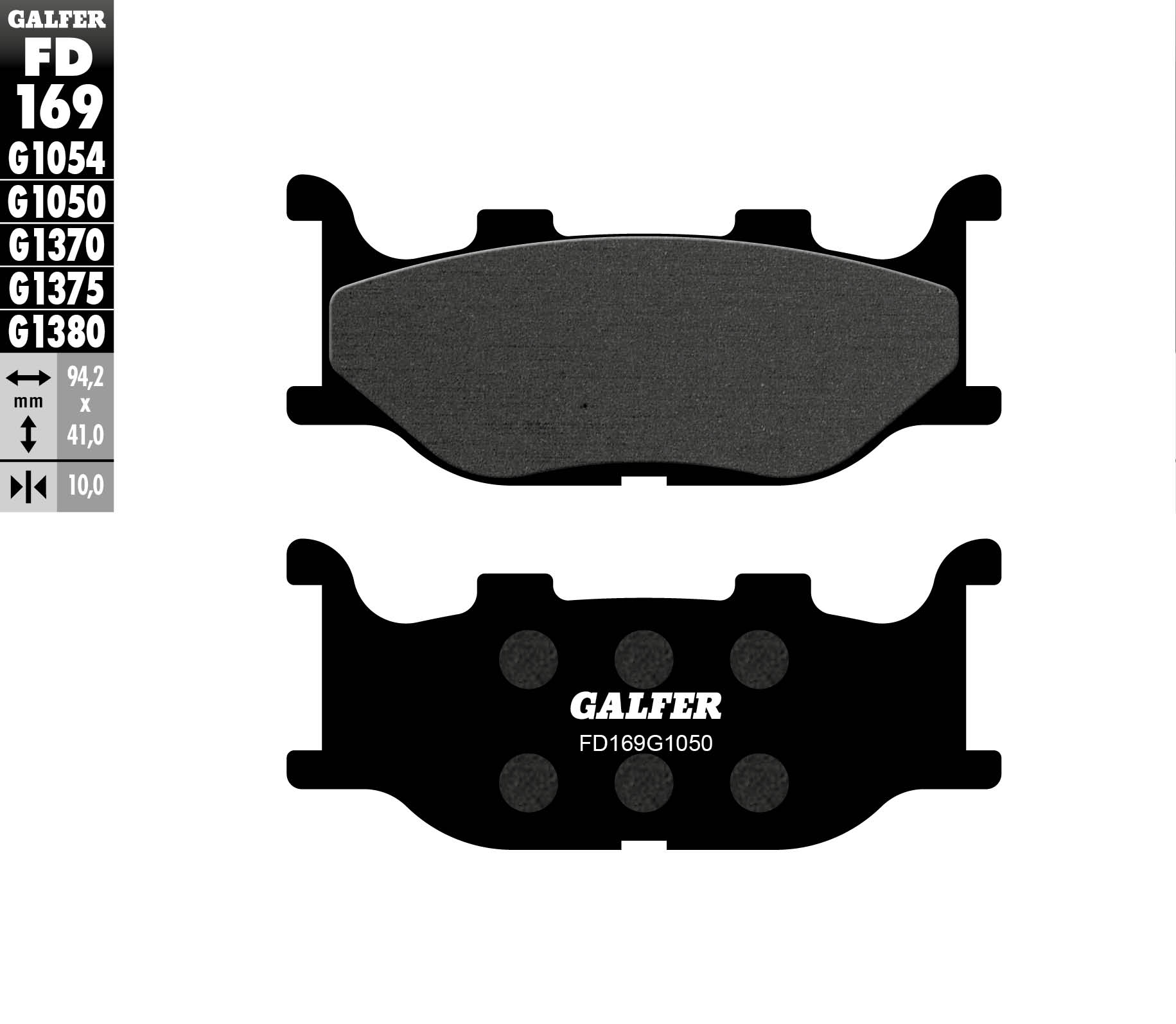 Предни мото накладки Galfer SCOOTER FD169G1050