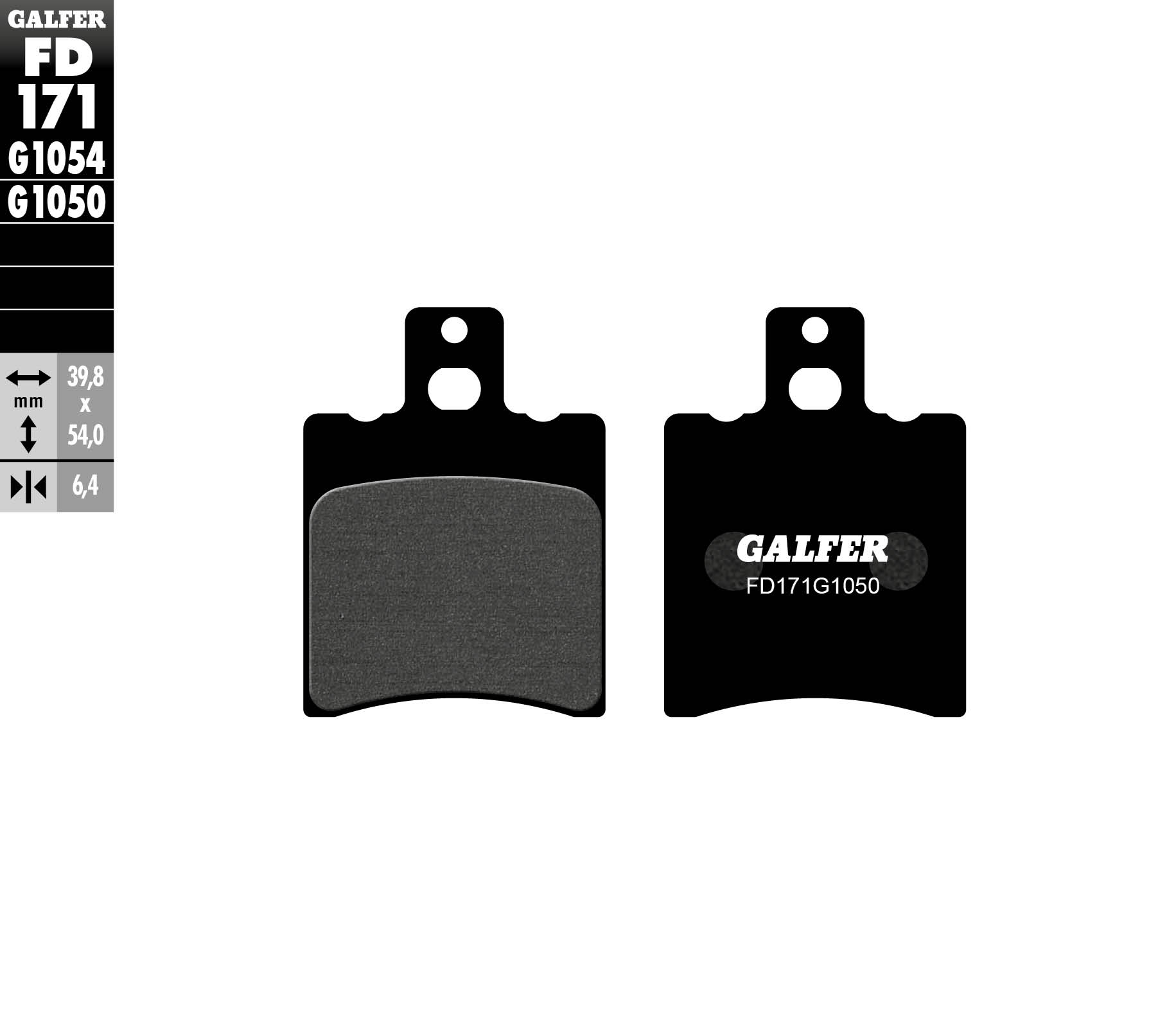 Предни/задни мото накладки Galfer SCOOTER FD171G1050