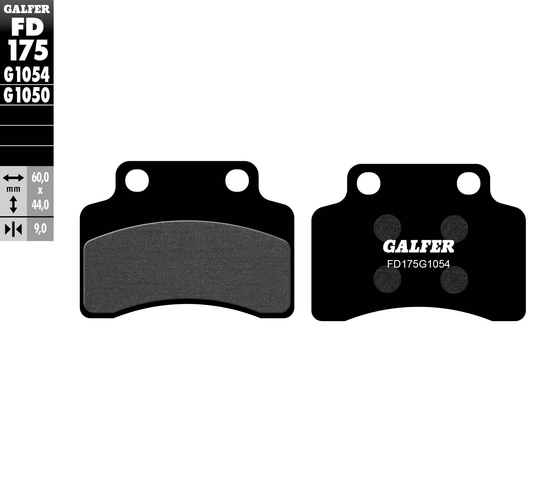 Предни/Задни мото накладки Galfer SEMI METAL FD175G1054