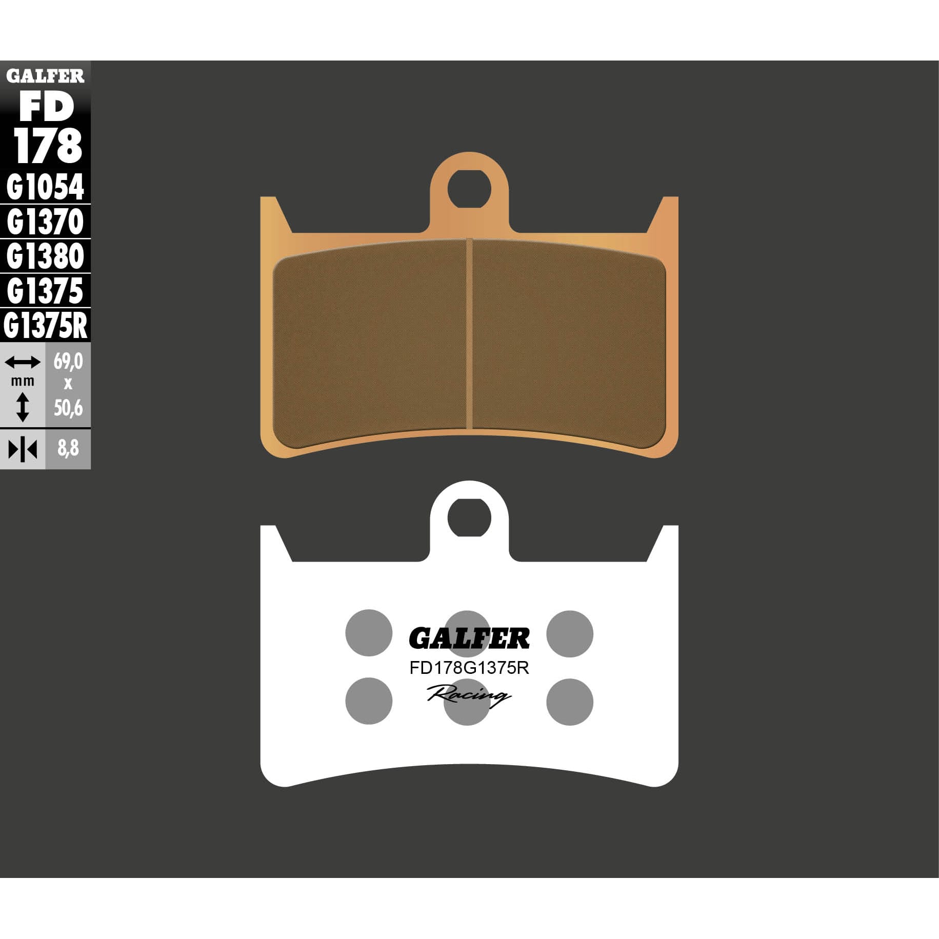 Предни мото накладки Galfer SINTERED RACING COMPOUND FD178G1375R