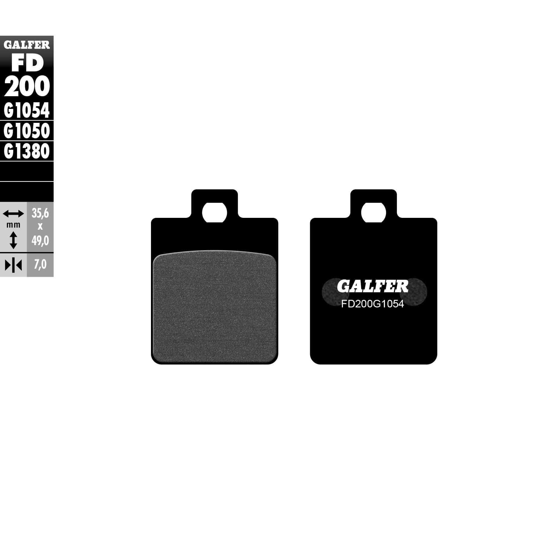 Предни/Задни мото накладки Galfer SEMI METAL FD200G1054