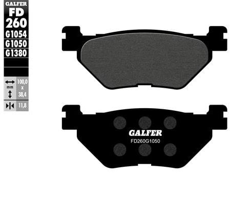 Задни мото накладки Galfer SCOOTER FD260G1050