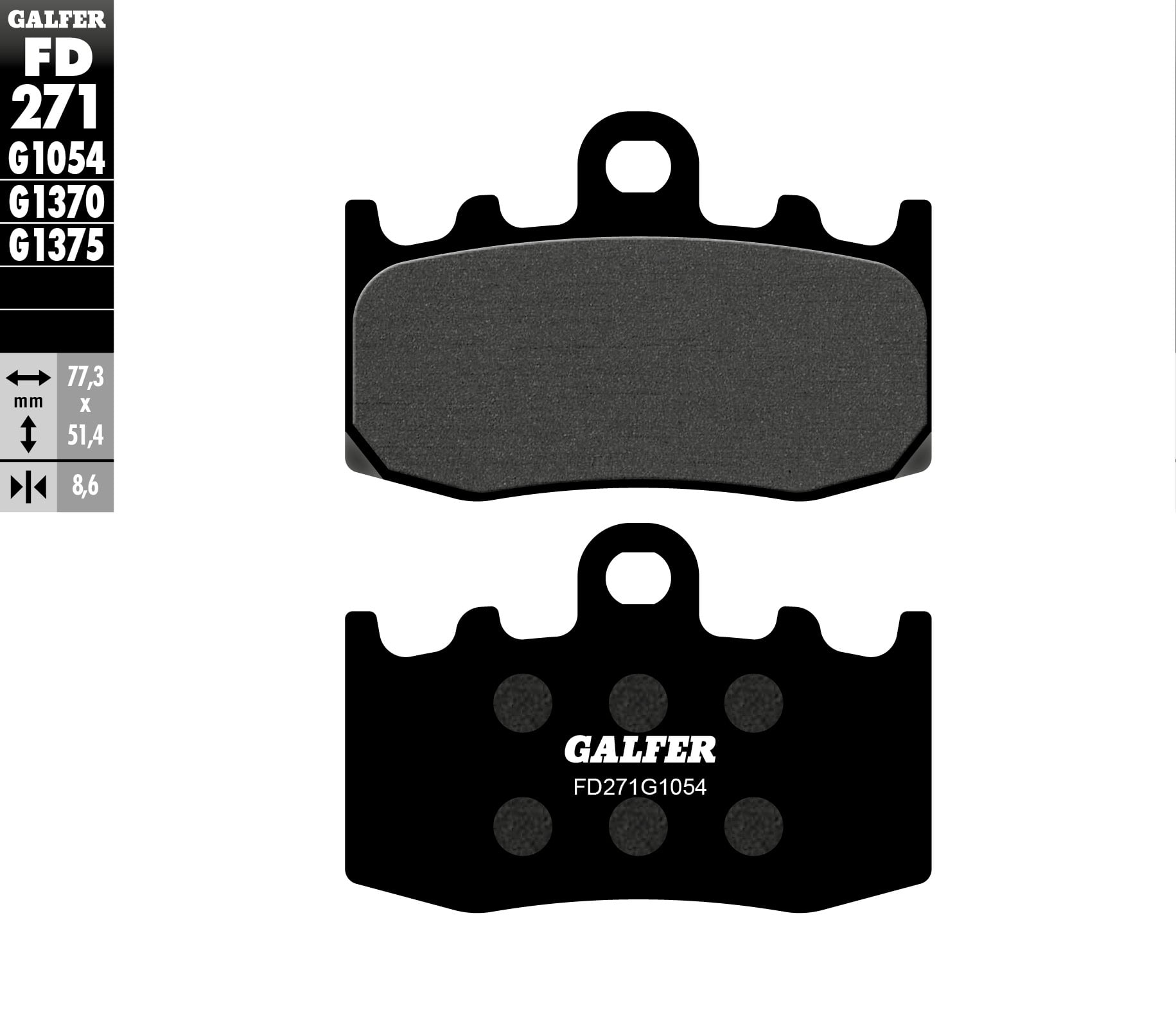 Предни мото накладки Galfer SEMI METAL FD271G1054