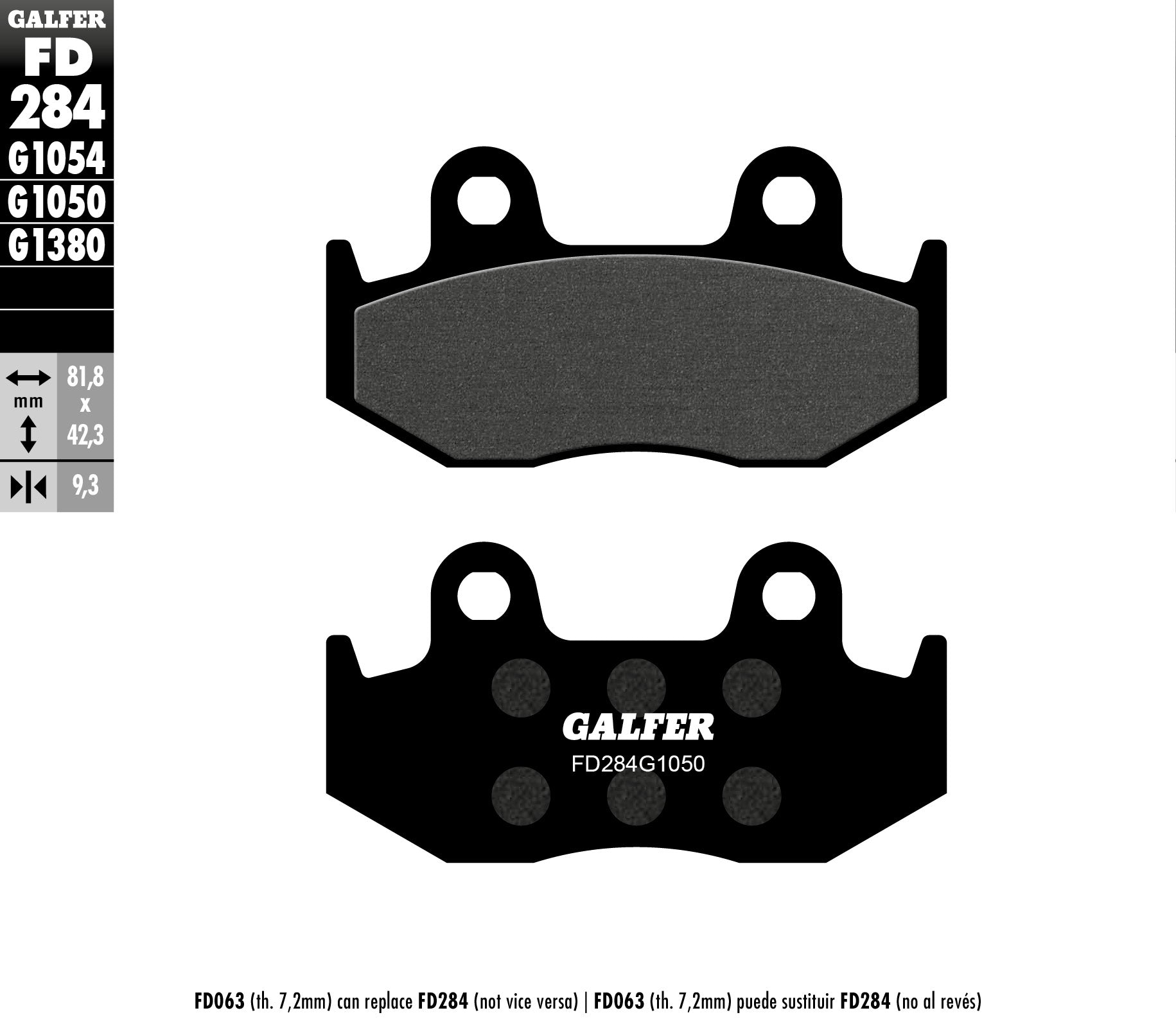 Предни/Задни мото накладки Galfer SCOOTER FD284G1050