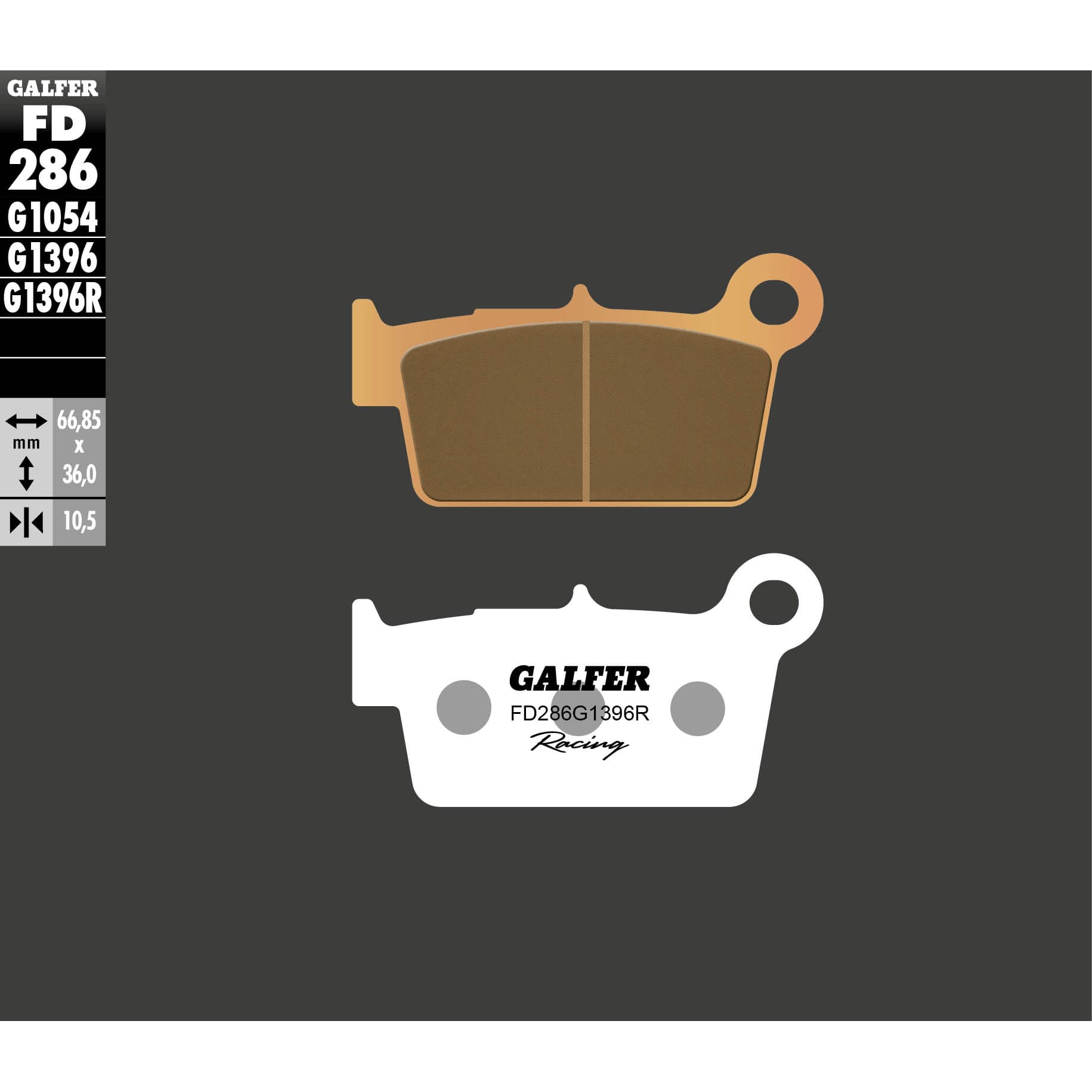 Задни мото накладки Galfer SINTERED RACING FD286G1396R