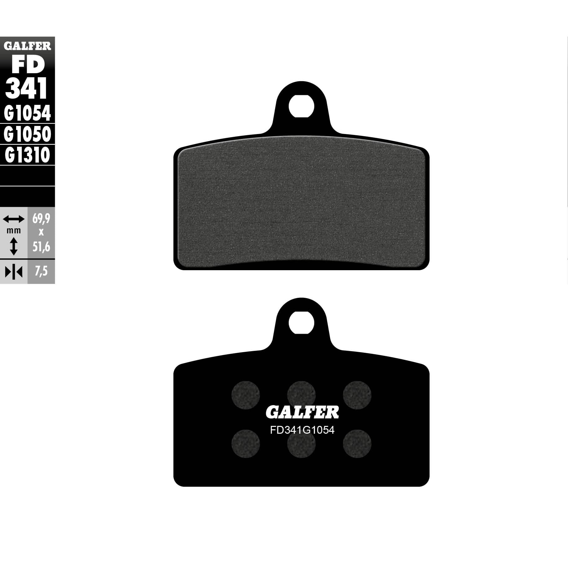 Предни мото накладки Galfer SEMI METAL FD341G1054