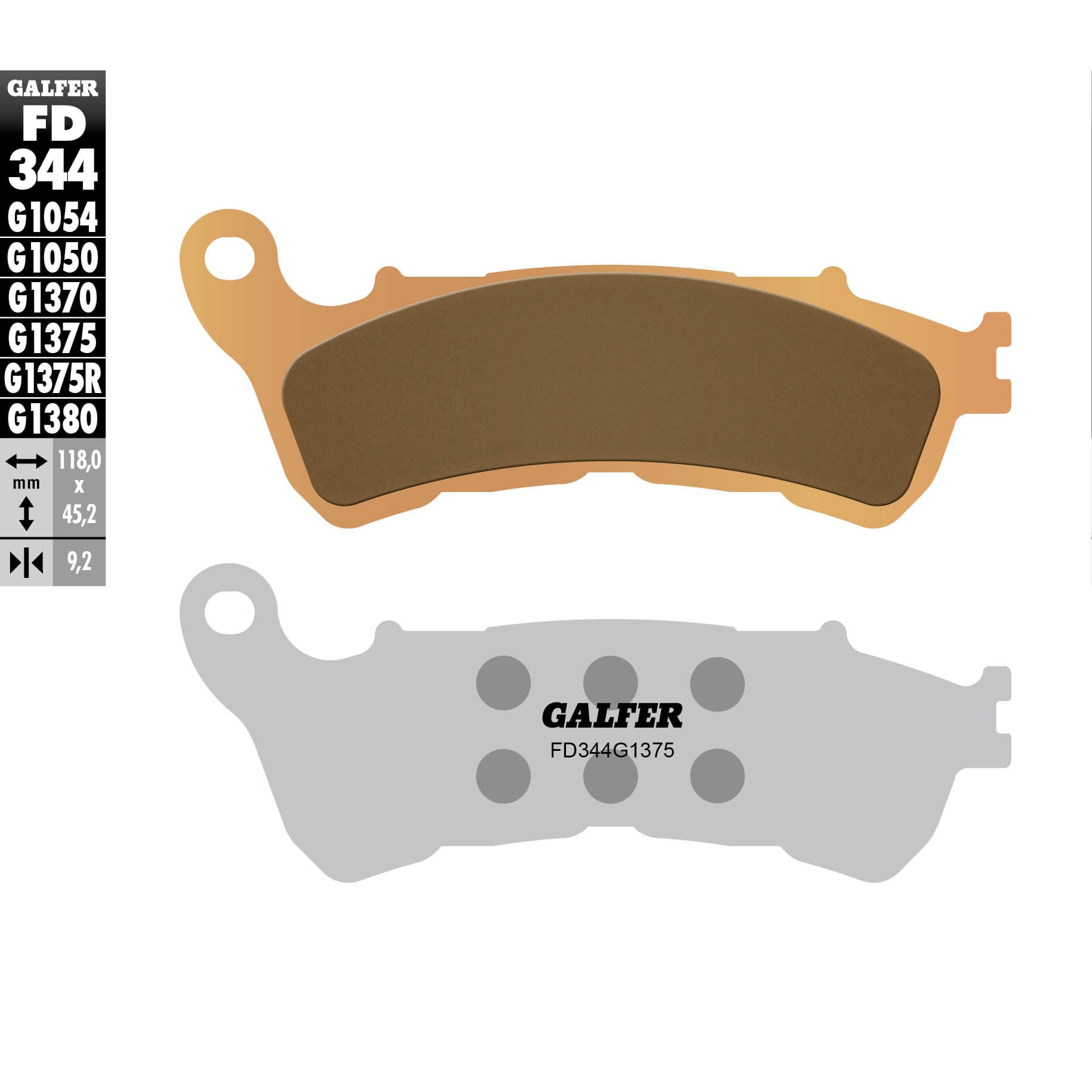 Предни/Задни мото накладки Galfer SINTERED COMPOUND FD344G1375