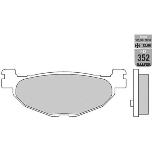 Задни мото накладки Galfer SEMI METAL FD352G1054