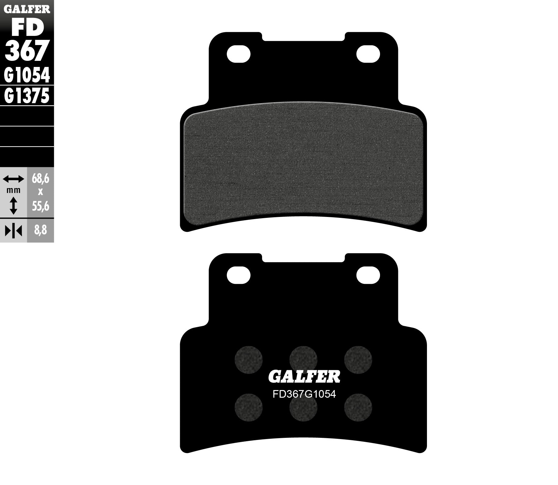 Предни мото накладки Galfer SEMI METAL FD367G1054