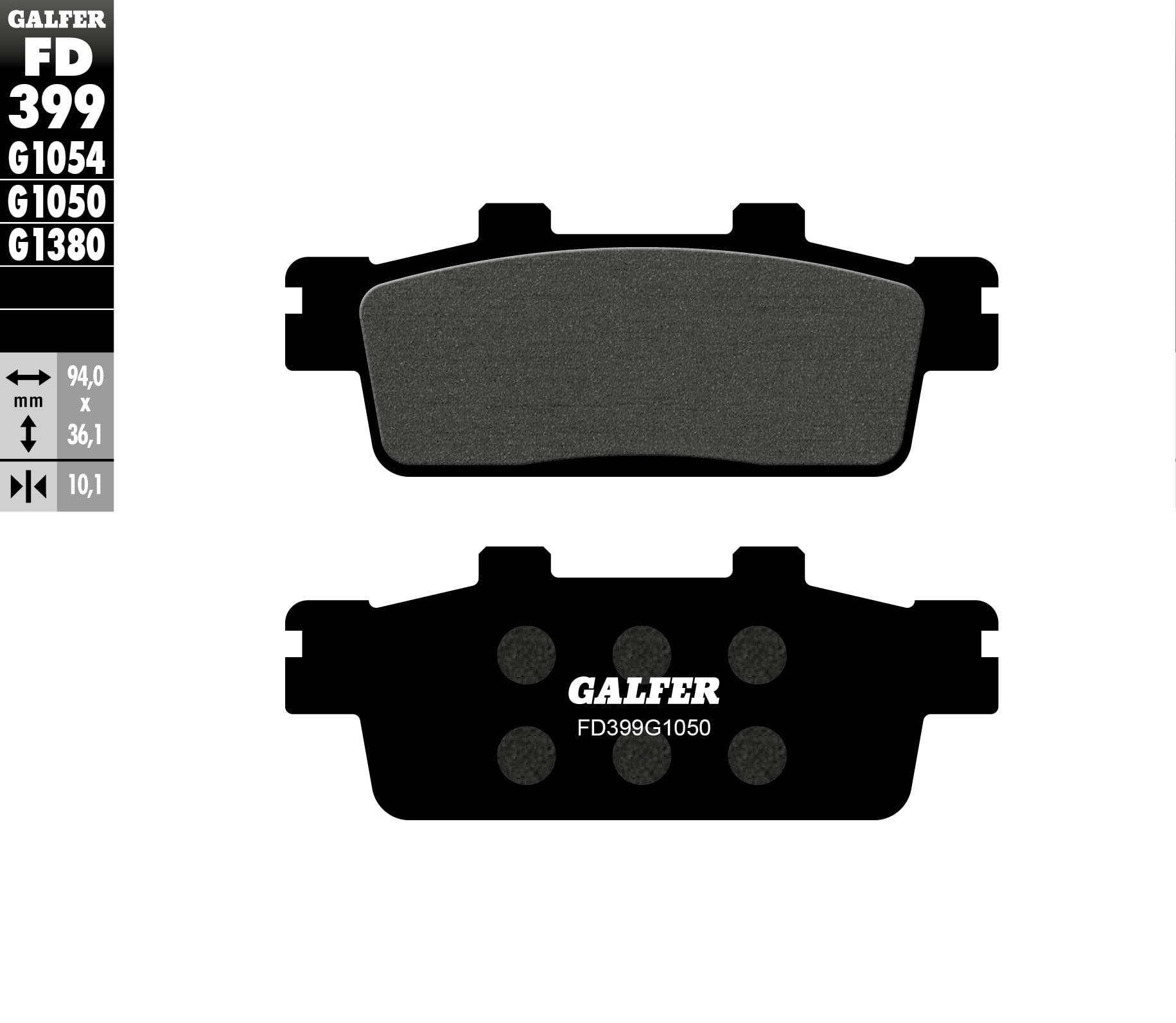 Предни/задни мото накладки Galfer SCOOTER FD399G1050