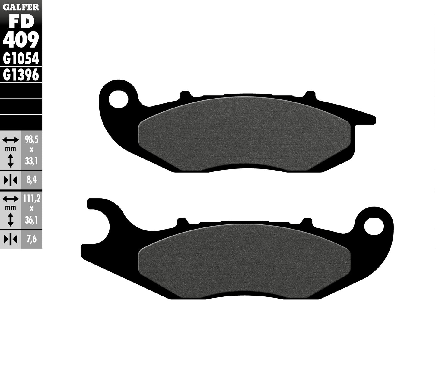 Предни мото накладки Galfer SEMI METAL FD409G1054