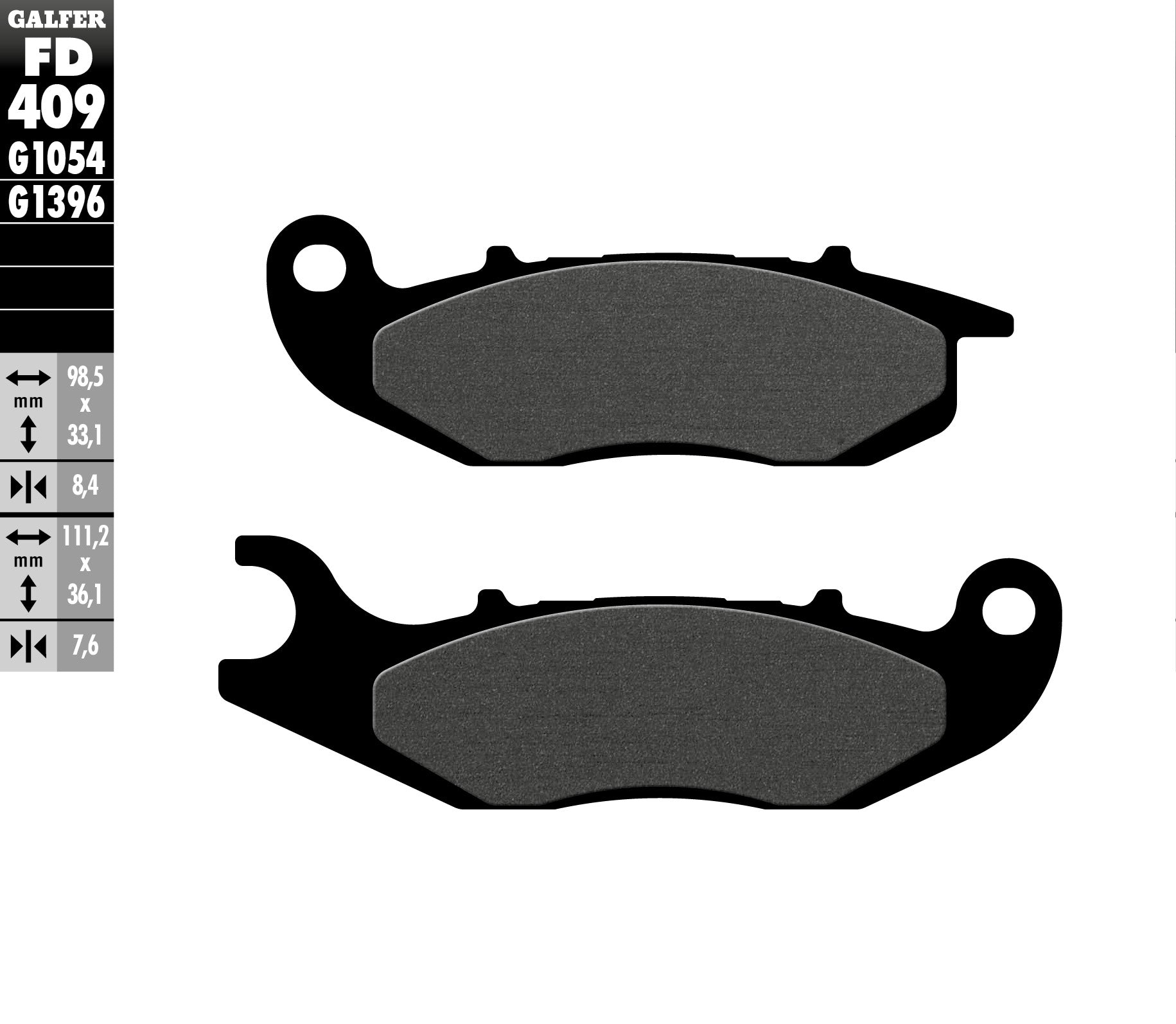 Предни мото накладки Galfer SEMI METAL FD409G1054