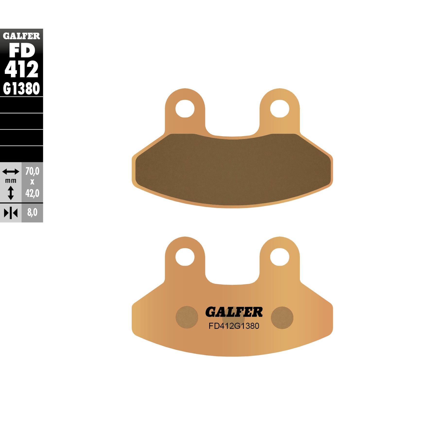 Предни мото накладки Galfer SINTERED SCOOTER FD412G1380