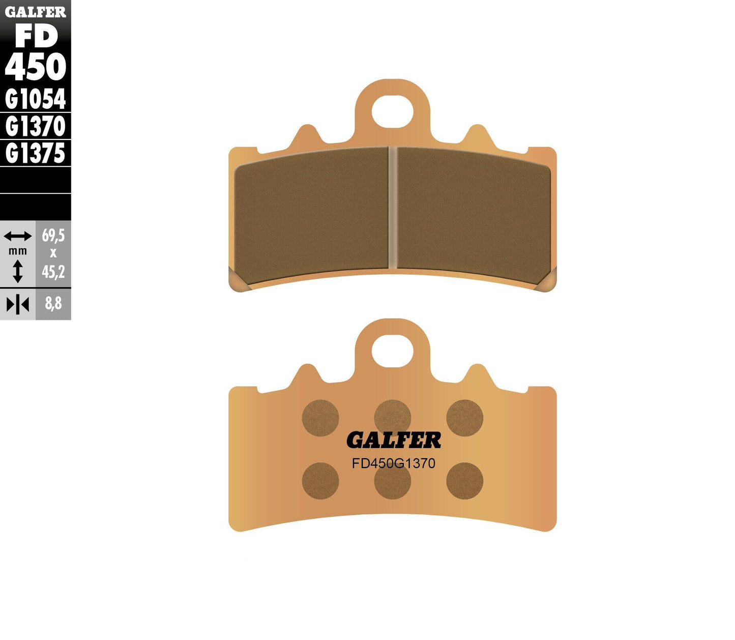 Предни мото накладки Galfer SINTERED COMPOUND FD450G1370