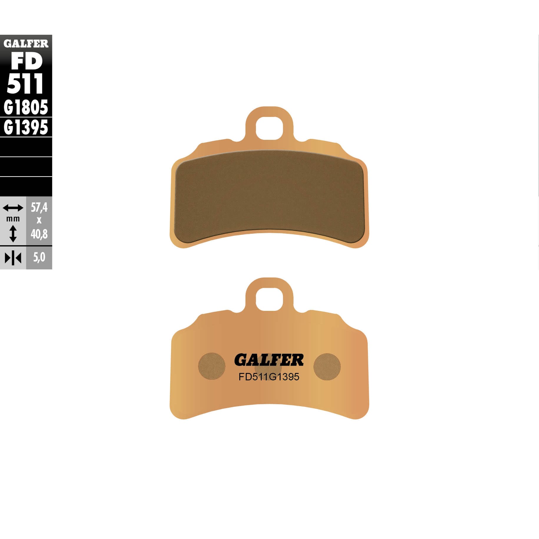 Предни мото накладки Galfer SINTERED COMPOUND FD511G1395