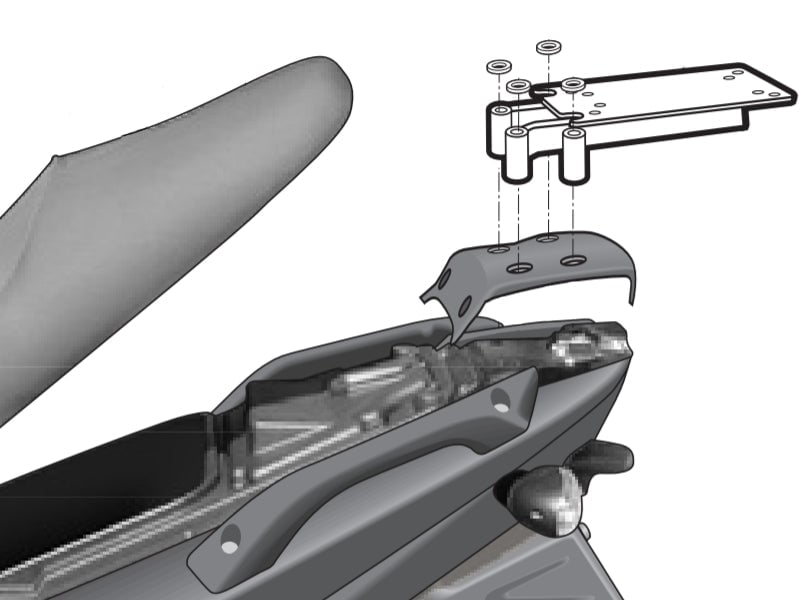 Монтажен комплект за куфари SHAD TOP MASTER GILERA RUNNER 50SP-VX