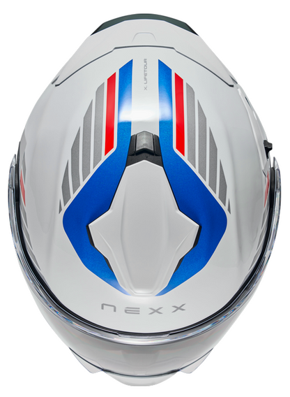 Каска NEXX X.LIFETOUR FLIP UP GLOBE WHITE BLUE