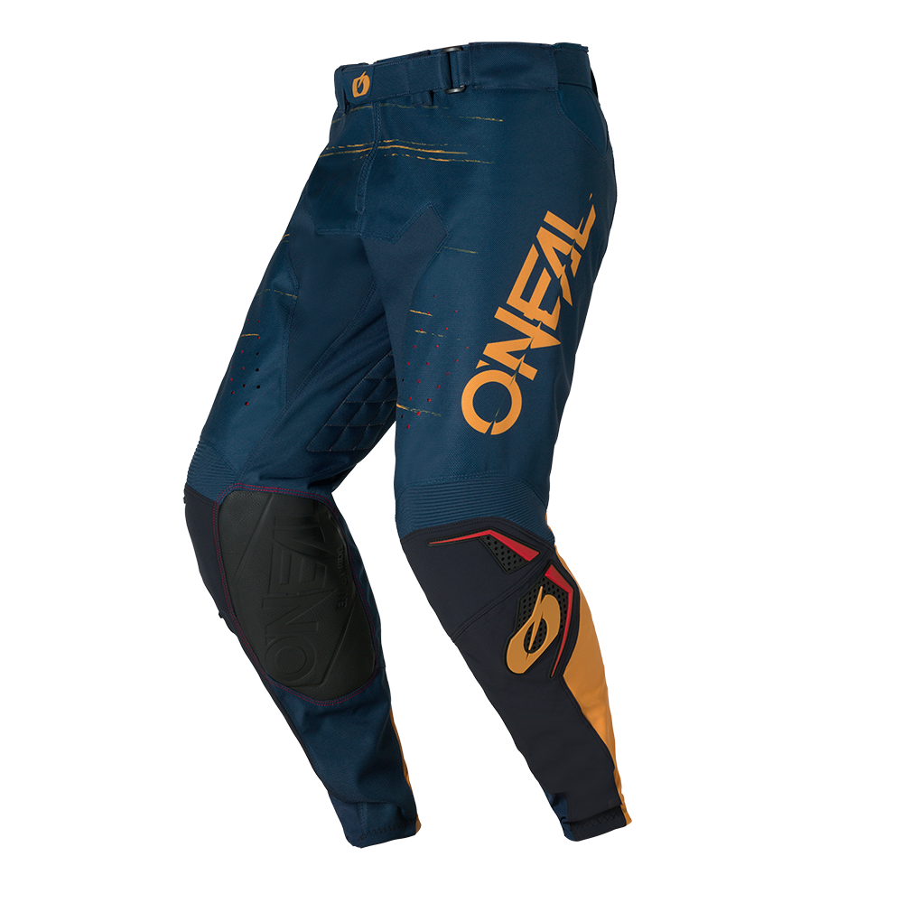 Мотокрос брич O'NEAL HARDWEAR SWIPE NAVY BLUE/TANGERINE V.26