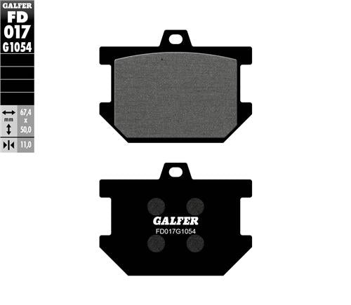 Предни/Задни мото накладки Galfer SEMI METAL FD017G1054