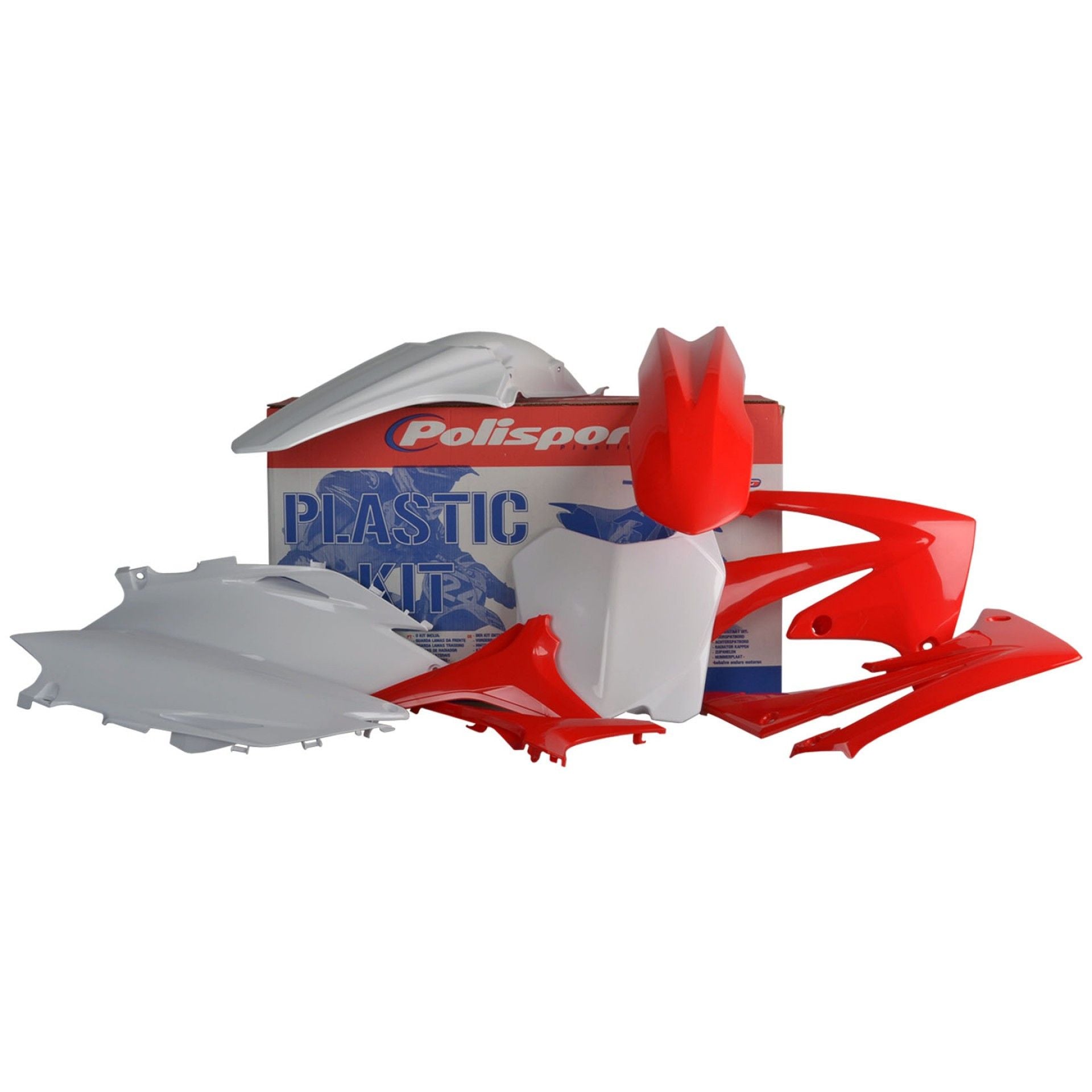Пластмасов MX кит POLISPORT за HONDA CRF250R - 2010 / CRF450R - 2009-10 White/Red