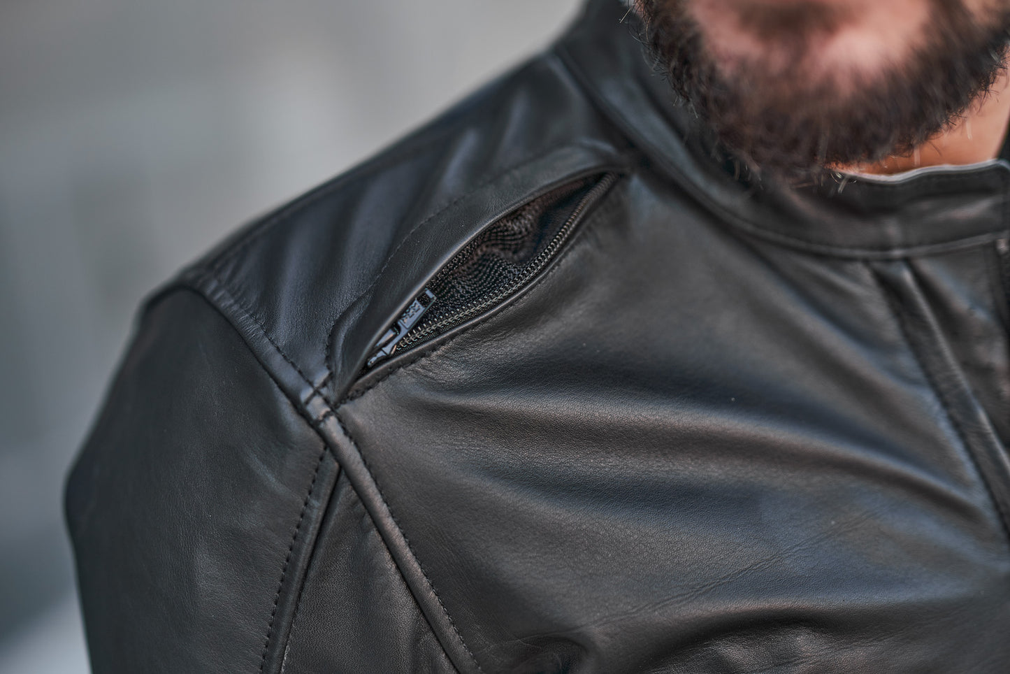 Кожено мото яке SHIMA HUNTER PLUS 2.0 BLACK