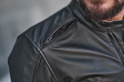 Кожено мото яке SHIMA HUNTER PLUS 2.0 BLACK