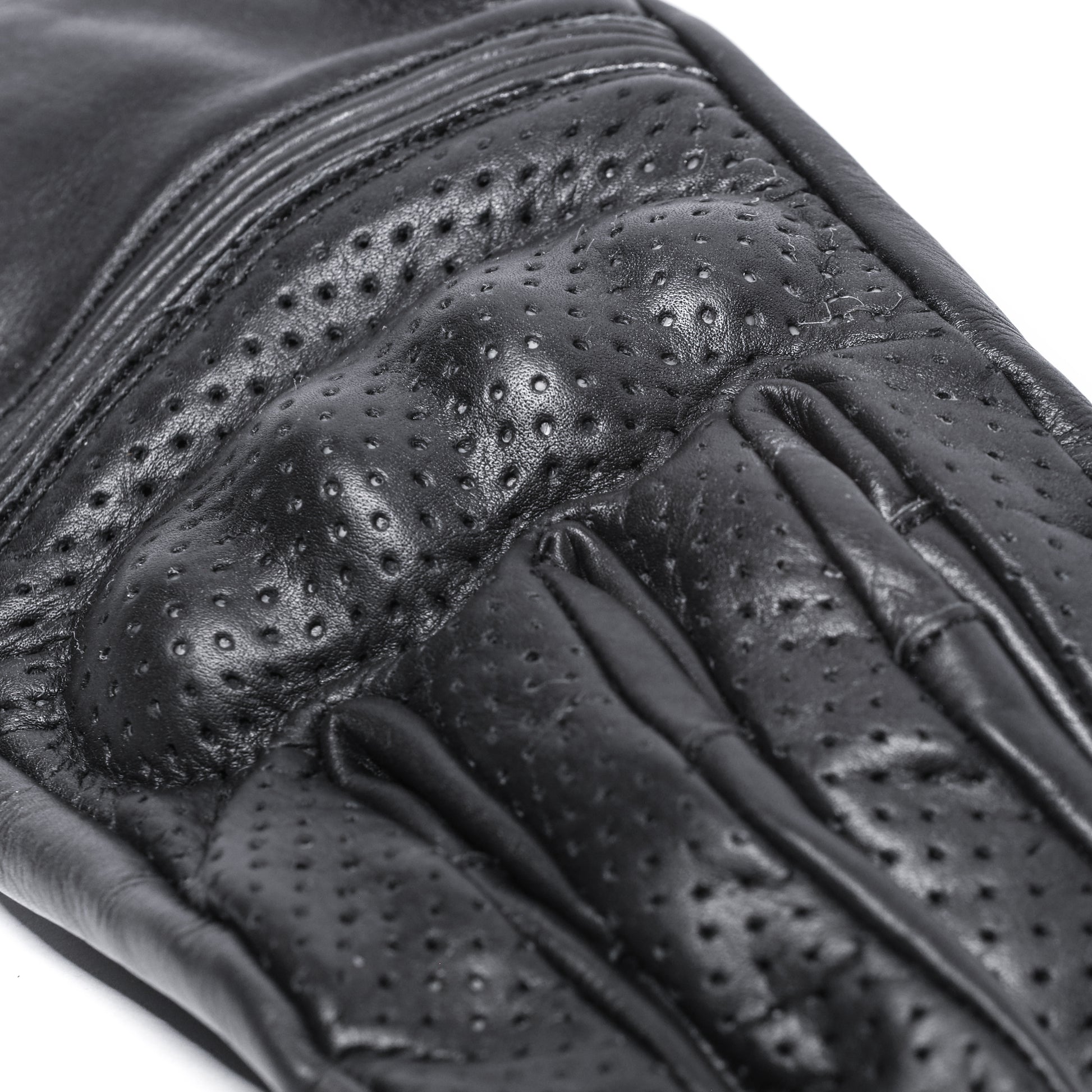 Кожени ръкавици BLACK BIKE BOBBER PERFORATED