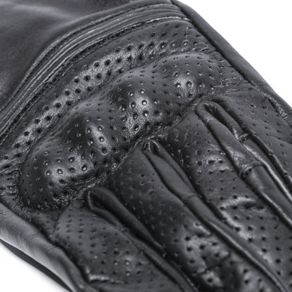Кожени ръкавици BLACK BIKE BOBBER PERFORATED