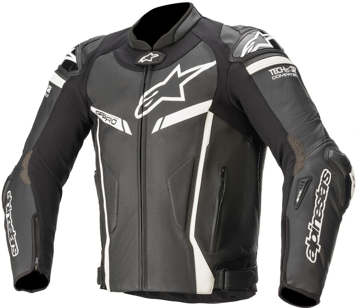 Кожено мото яке ALPINESTARS GP PRO V2 TECH-AIR BLACK/WHITE