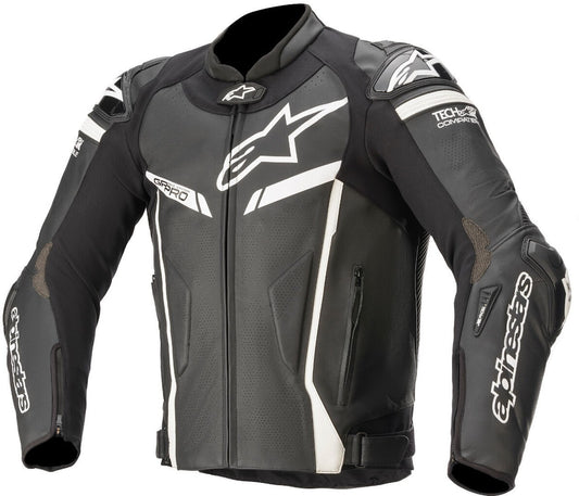 Кожено мото яке ALPINESTARS GP PRO V2 TECH-AIR BLACK/WHITE