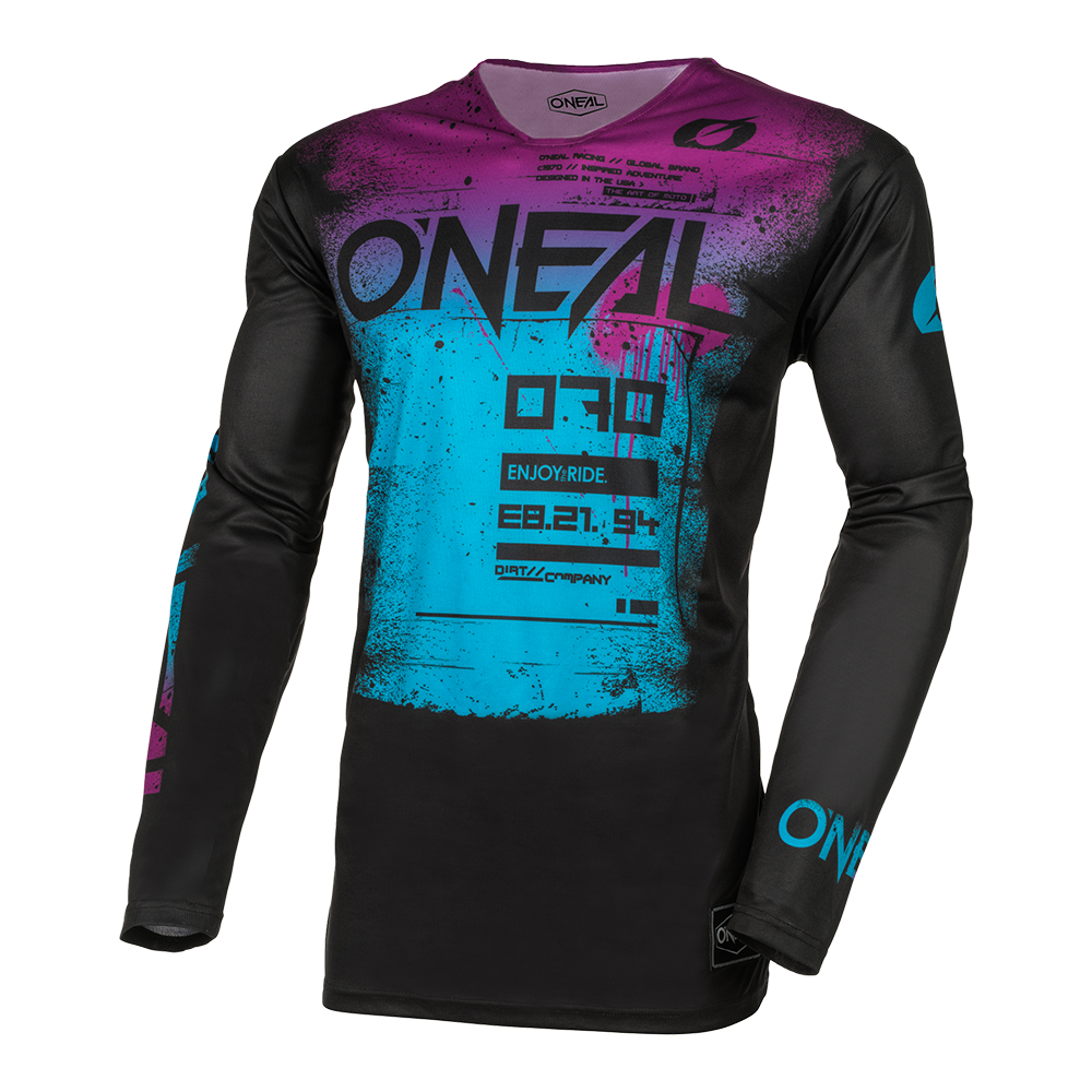 Мотокрос блуза O'NEAL MAYHEM SCARZ BLACK/BLUE V.24