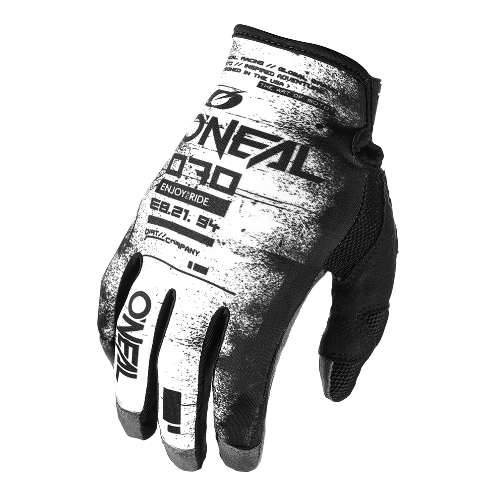 Мотокрос ръкавици O'NEAL MAYHEM SCARZ BLACK/WHITE V.24