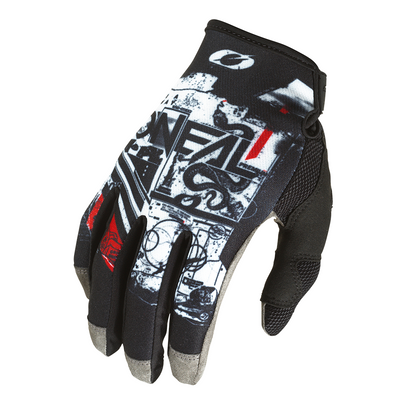 Мотокрос ръкавици O'NEAL MAYHEM SCARZ V.22 BLACK/WHITE/RED