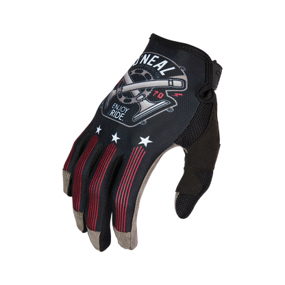 Мотокрос ръкавици O'NEAL MAYHEM PISTON V.23 BLACK/WHITE/RED