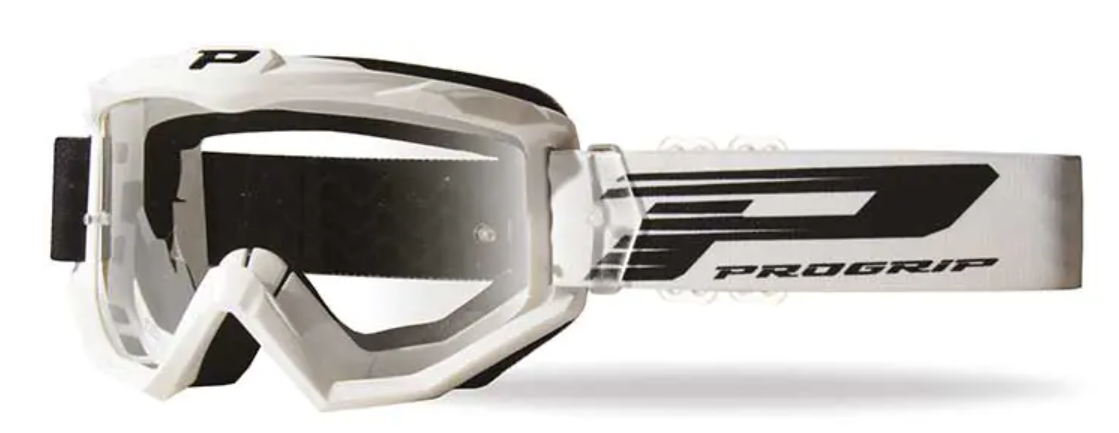 Мотокрос очила PROGRIP 3201 WHITE CLEAR