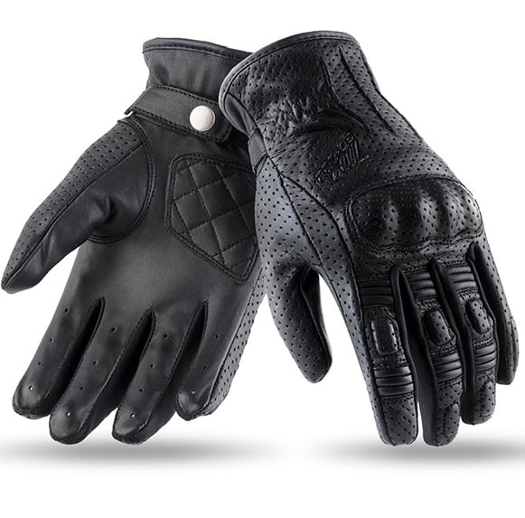 Дамски кожени ръкавици 70 DEGREES SUMMER URBAN BLACK