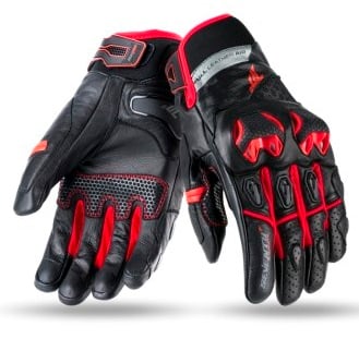 Кожени ръкавици 70 DEGREES SUMMER NAKED BLACK/RED