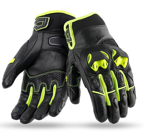 Кожени ръкавици 70 DEGREES WINTER URBAN BLACK/YELLOW
