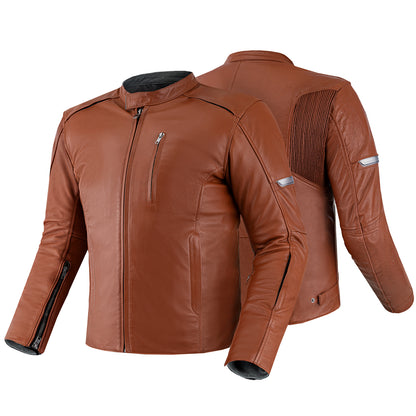 Кожено мото яке SHIMA HUNTER PLUS 2.0 LIGHT BROWN