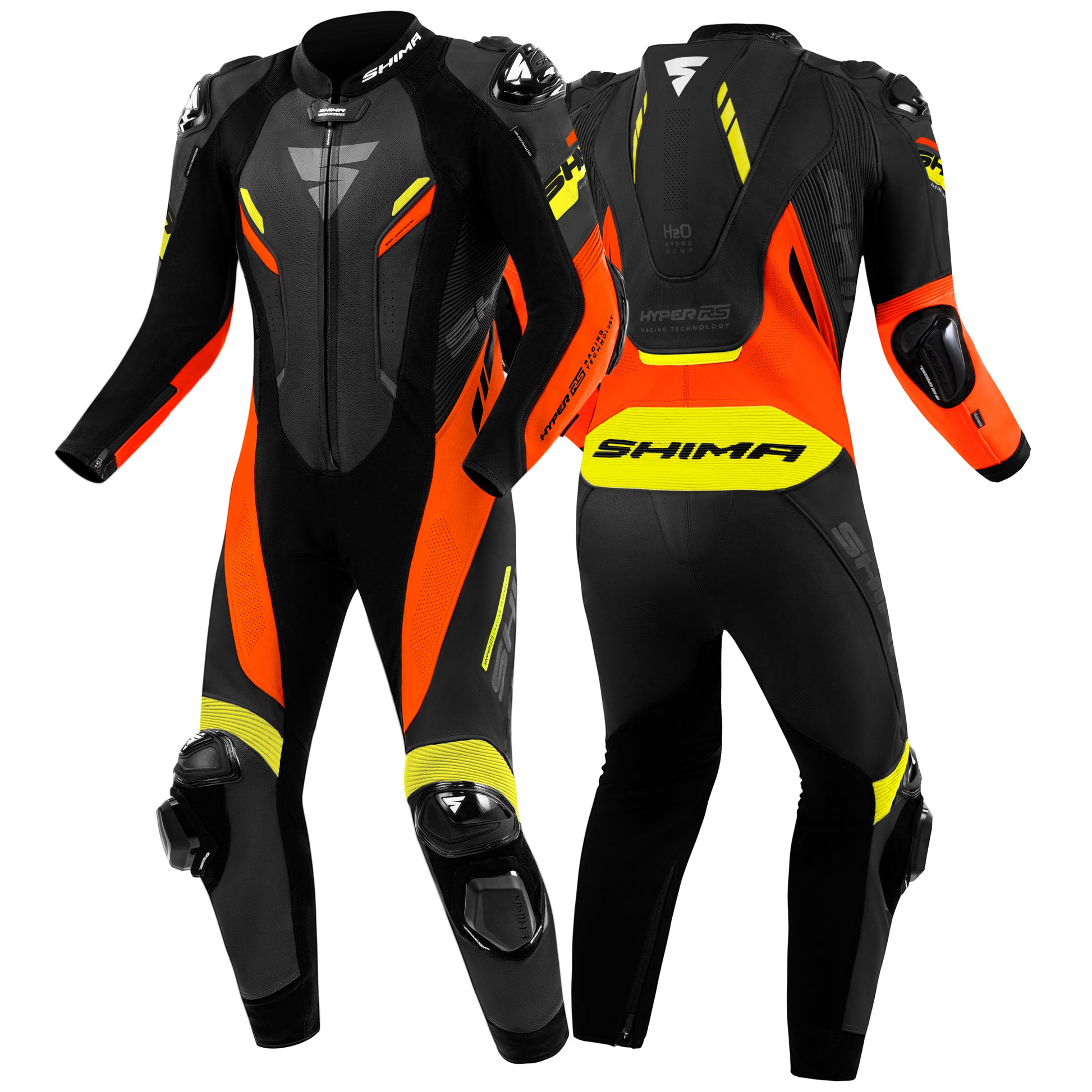 Кожен екип SHIMA HYPER-RS BLACK/FLUO RED