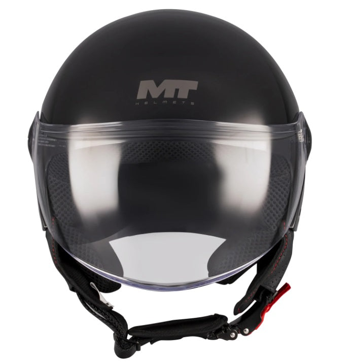 КАСКА ЗА СКУТЕР MT STREET S PURE A1 BLACK GLOSS