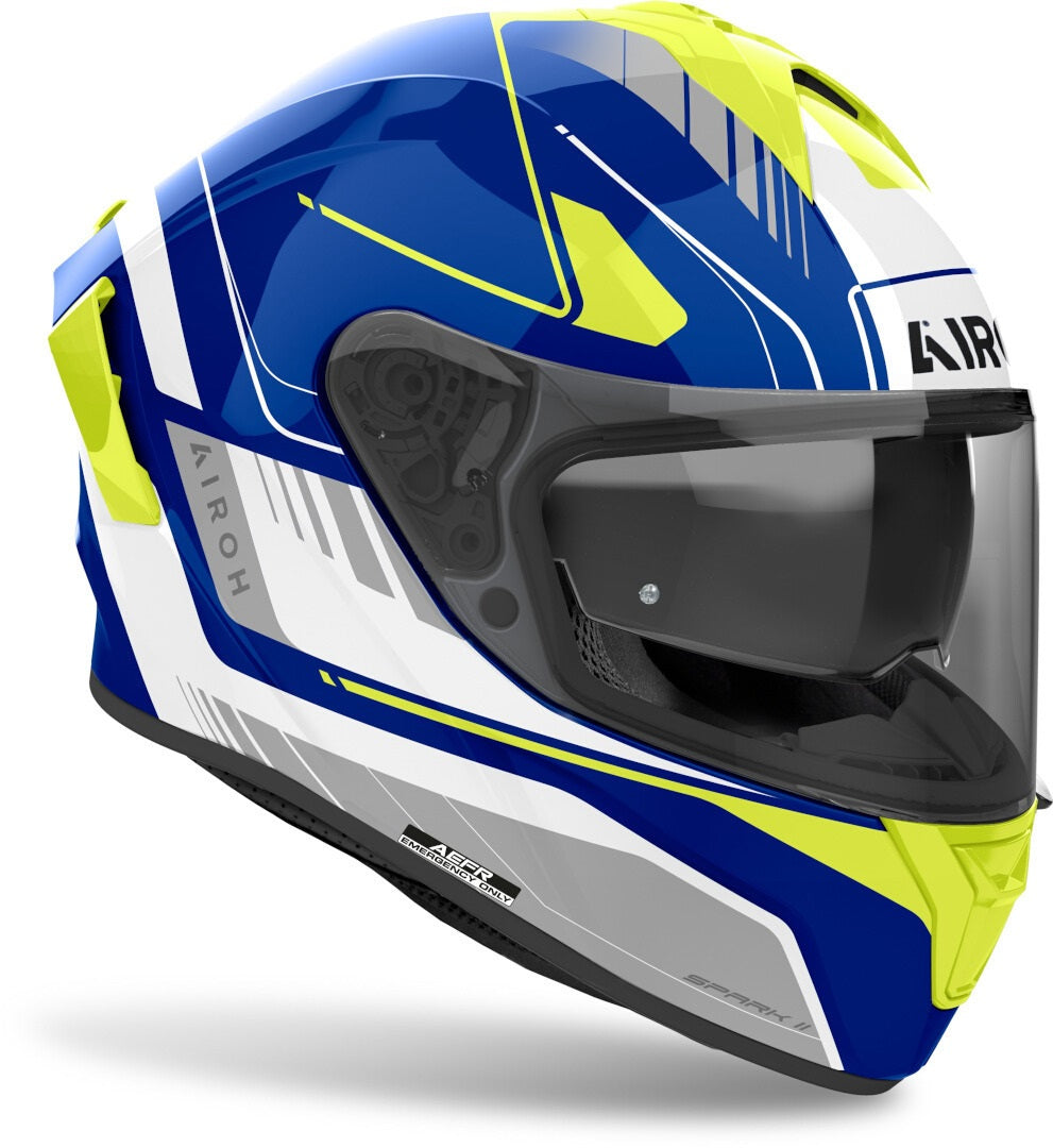 Каска AIROH SPARK 2 CHRONO BLUE YELLOW