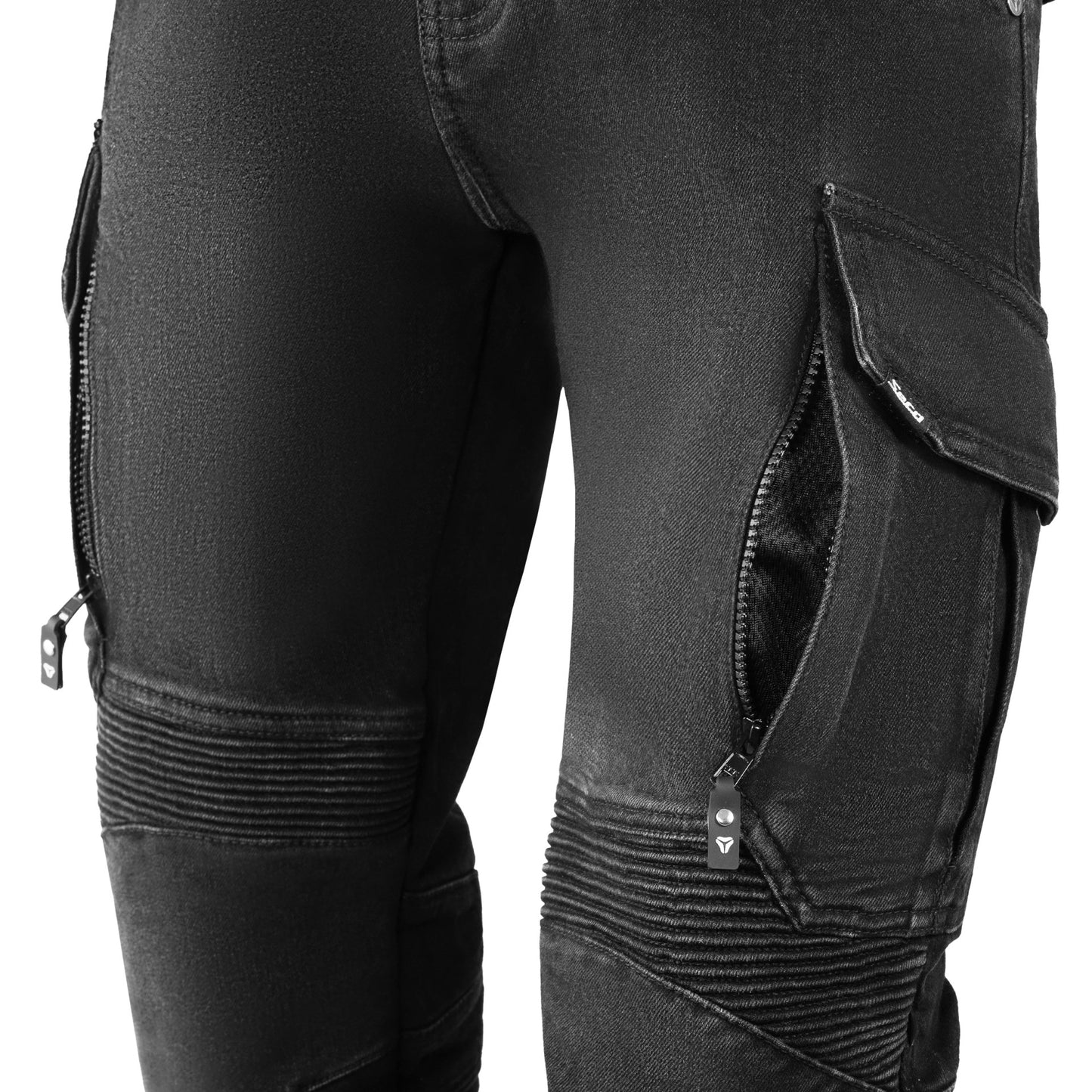 Мото дънки SECA SQUARE II WASHED BLACK