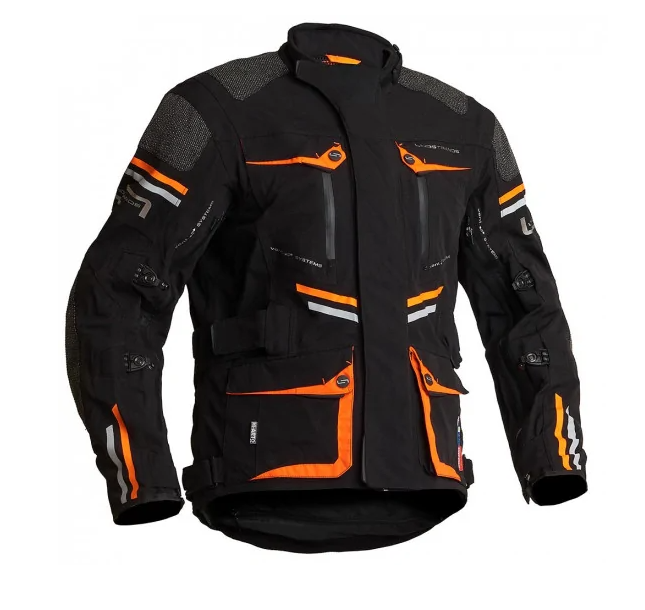 Текстилно мото яке Lindstrands Sunne Black/Orange