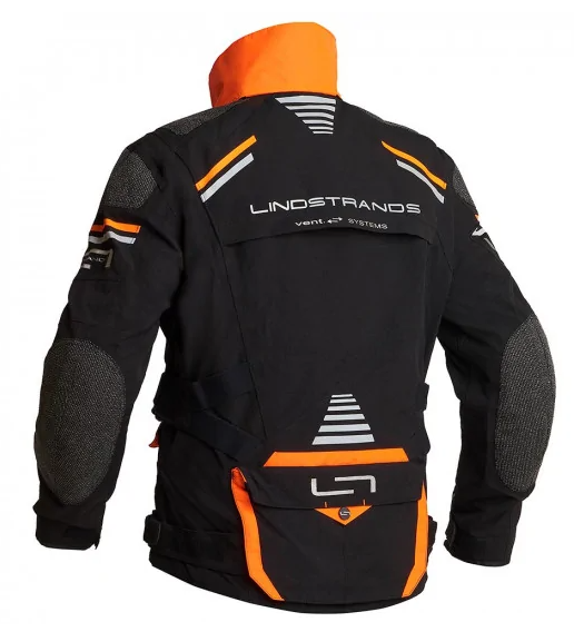 Текстилно мото яке Lindstrands Sunne Black/Orange