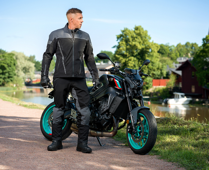 Текстилно мото яке Lindstrands Bydalen Black/Steel Grey